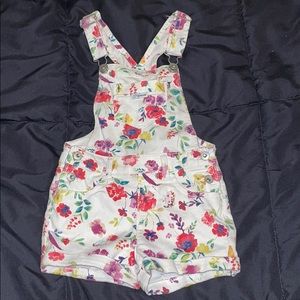 Floral Print Overalls